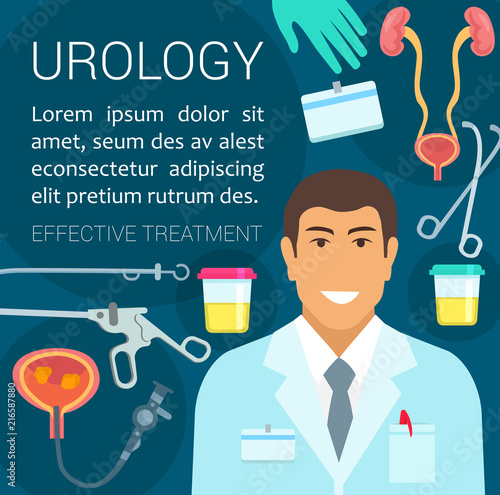 Urology poster with diagnostic tool and treatment