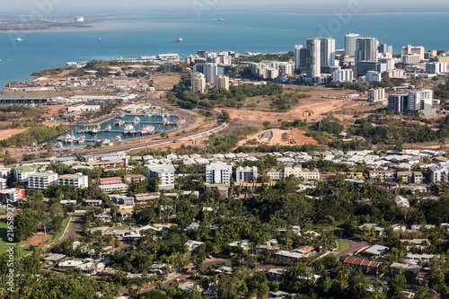 Fotobehang An aerial photo of Darwin, the capital city of the Northern Territory of Australia
