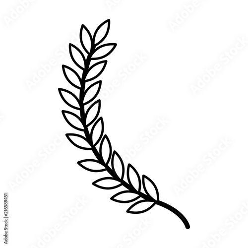 leafs spike decorative icon vector illustration design © grgroup