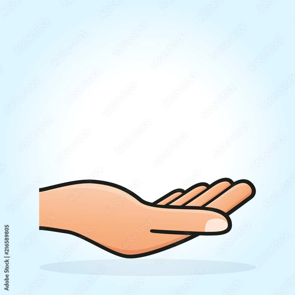 Vector open hand concept design Vector open hand concept design
