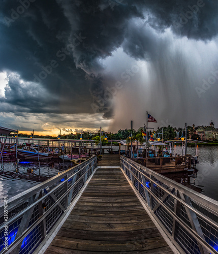 Supercell Thunderstorm with Rain and Lightning in Orlando Florida © Kevin Ruck