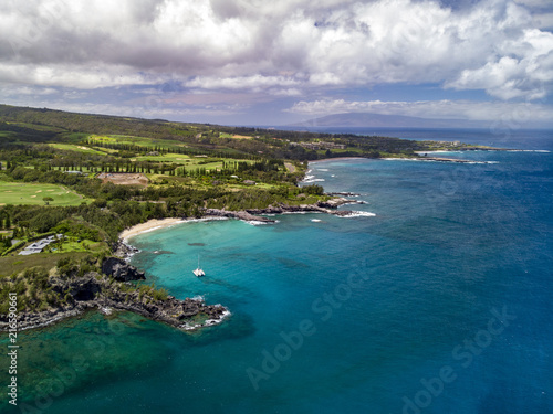 West Maui Shoreline Aerial Landscape photo