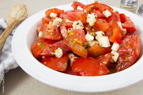 tomates et mozzarella