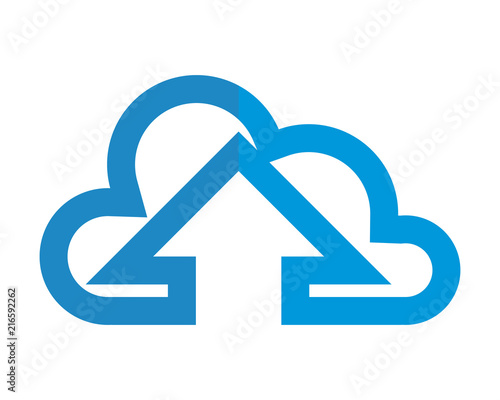 upstairs cloud image vector icon logo symbol