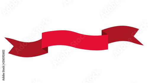 single and classic red ribbon frame vector illustration design