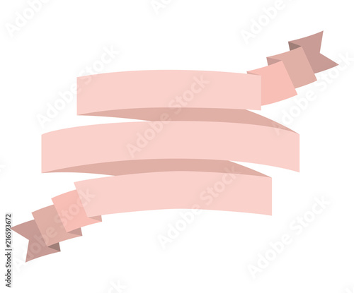 single and classic pink ribbon frame vector illustration design