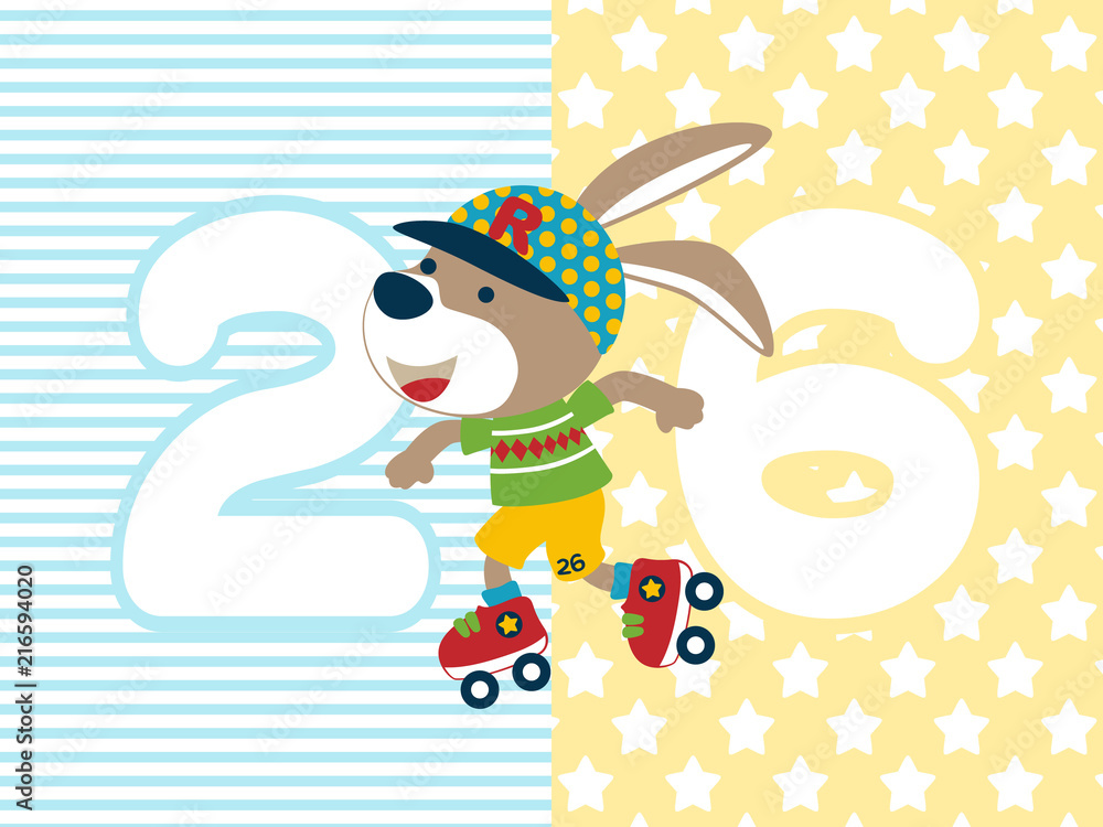 Vector illustrations of funny roller skater cartoon Vector illustrations of funny roller skater cartoon