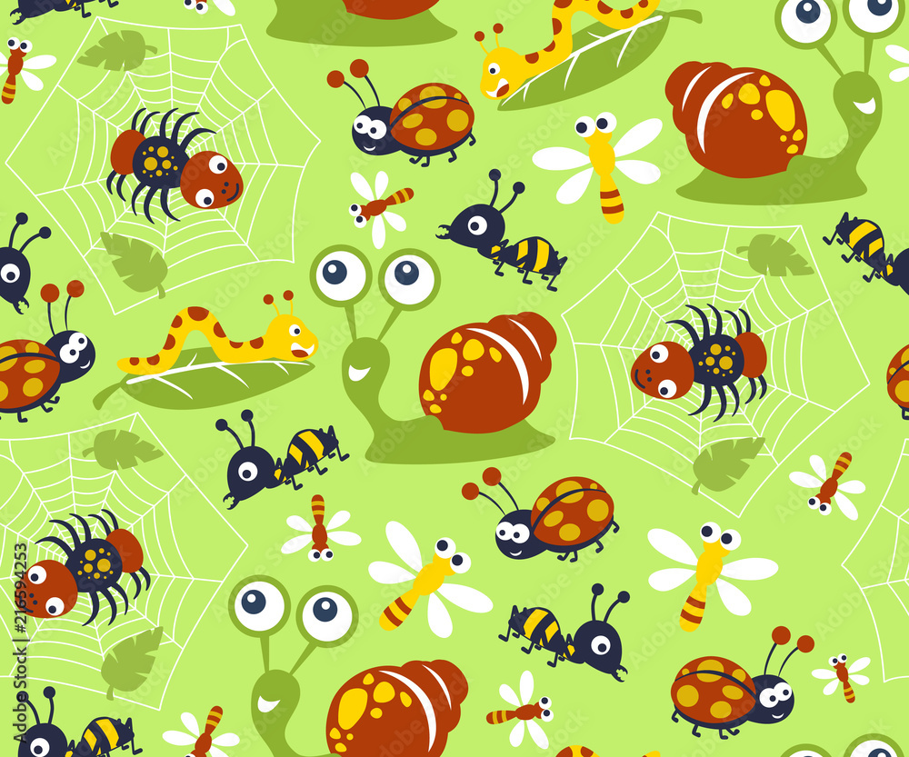 seamless pattern vector with little animals cartoon seamless pattern vector with little animals cartoon