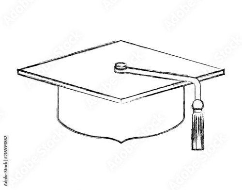 hat graduation isolated icon vector illustration design
