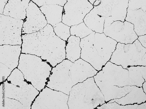 crack white concrete wall background