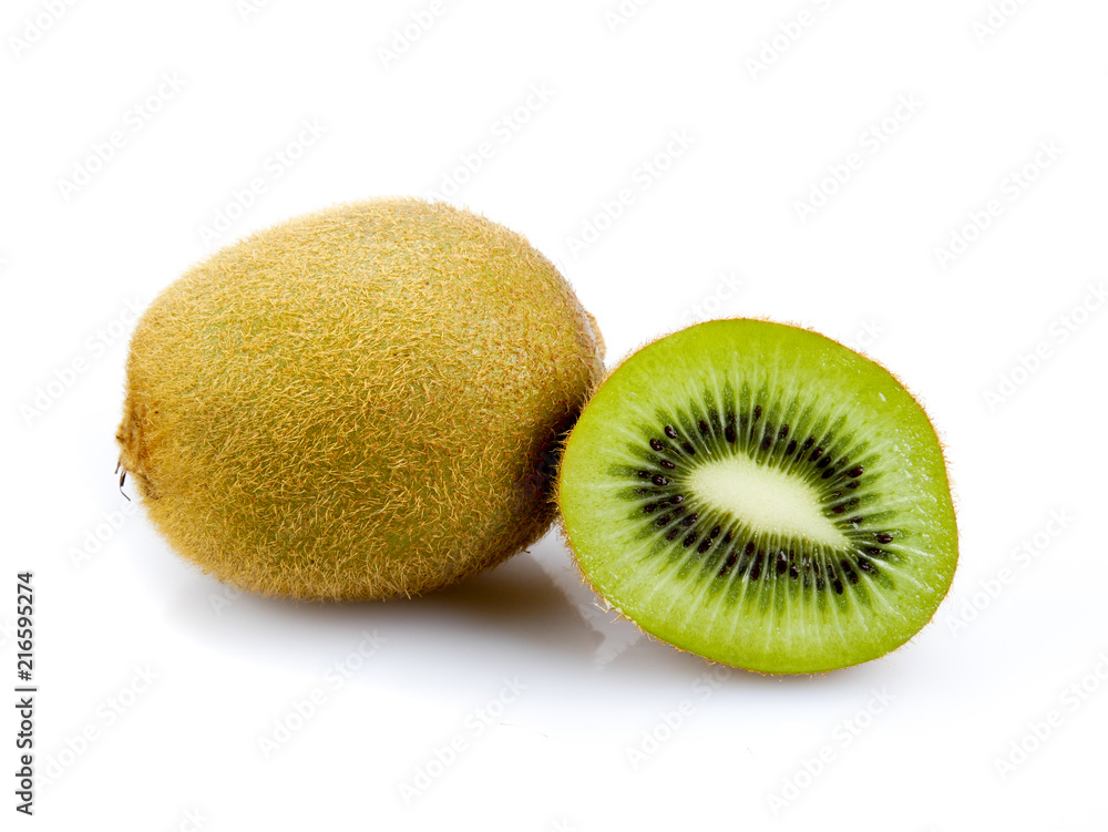 Slices kiwi fruit isolated on white background Slices kiwi fruit isolated on white background