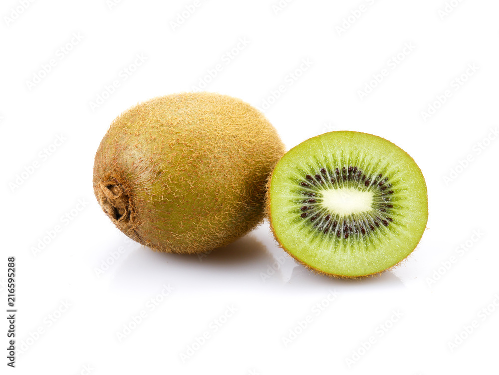 Slices kiwi fruit isolated on white background Slices kiwi fruit isolated on white background