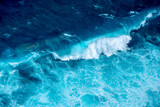 Pattern of Ariel view waves. The viewpoints at Kelingking Secret Point Beach, Nusa Penida