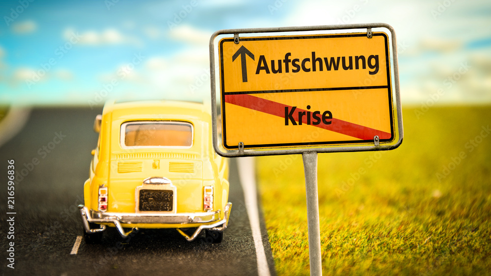 Fototapeta premium Schild 355 - Aufschwung