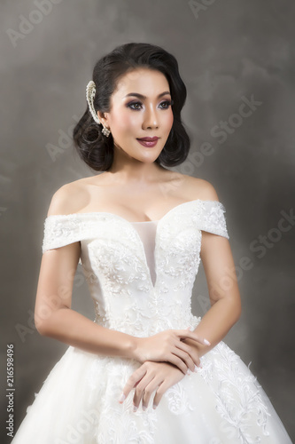 Beautiful woman in bride dress , Bride fashion