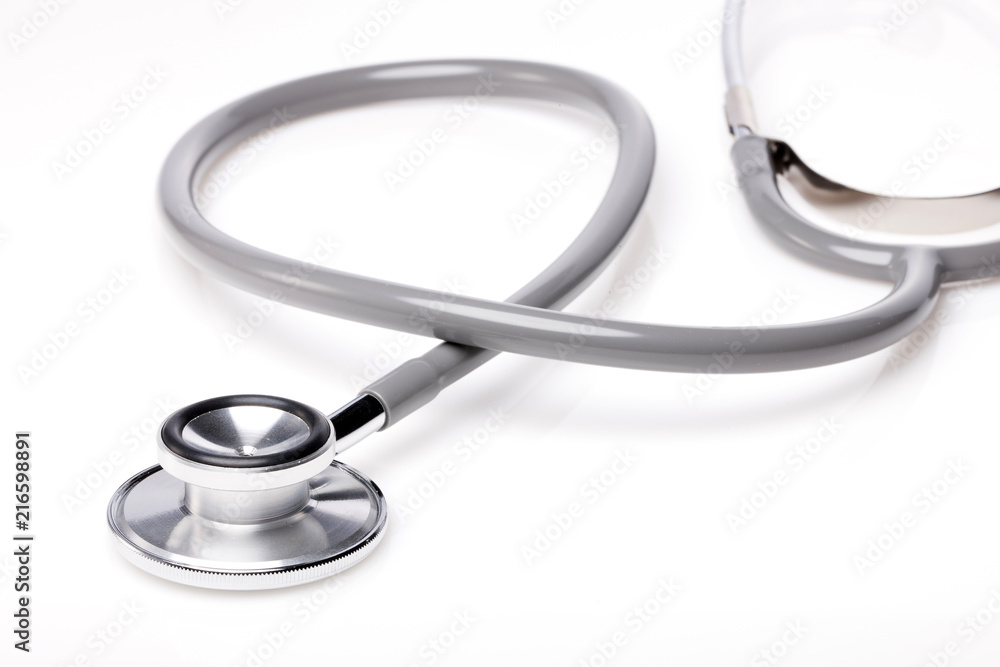 stethoscope closeup isolated white. stethoscope closeup isolated white.