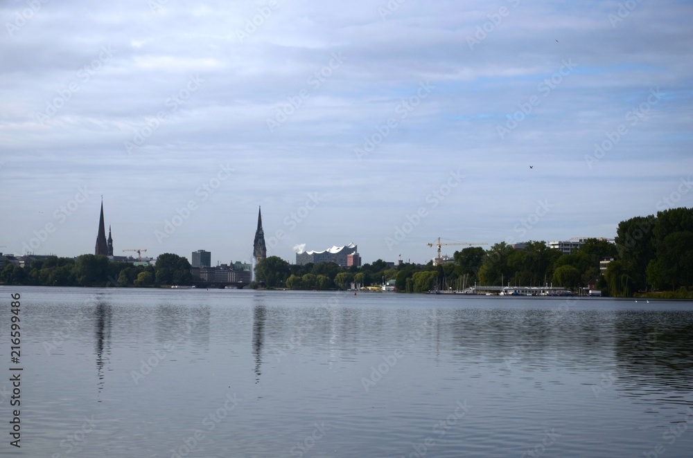 Lac Alster d’Hambourg  (Allemagne)
