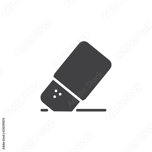 Eraser vector icon. filled flat sign for mobile concept and web design. Rubber eraser simple solid icon. Symbol, logo illustration. Pixel perfect vector graphics