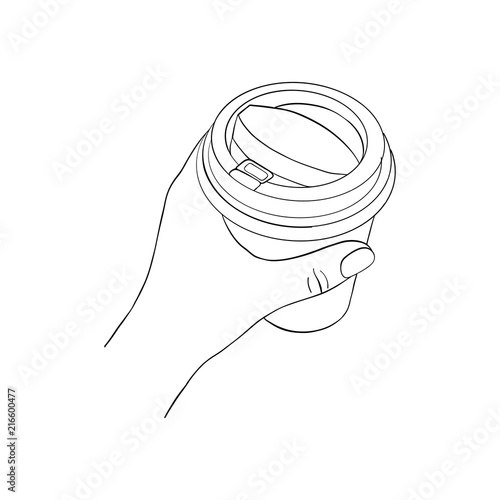 hand with coffee cup