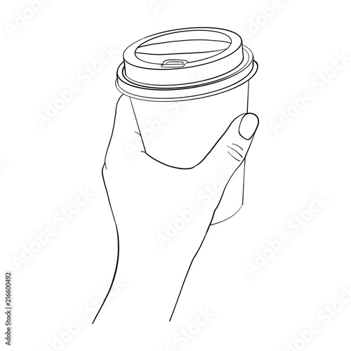 hand with coffee cup
