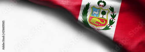 National flag of Peru on white background