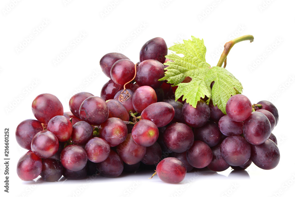 Obraz premium Grapes on a white background