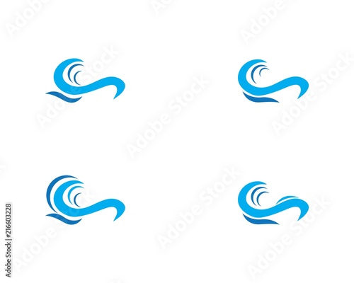 Water wave Logo Template