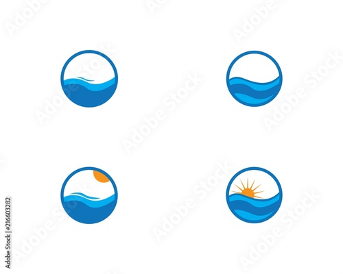 Water wave Logo Template