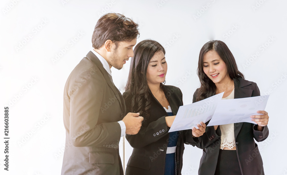 group of successful businessman. Discussion of the business profits of the company in meeting room or conference room. group of successful businessman. Discussion of the business profits of the company in meeting room or conference room.