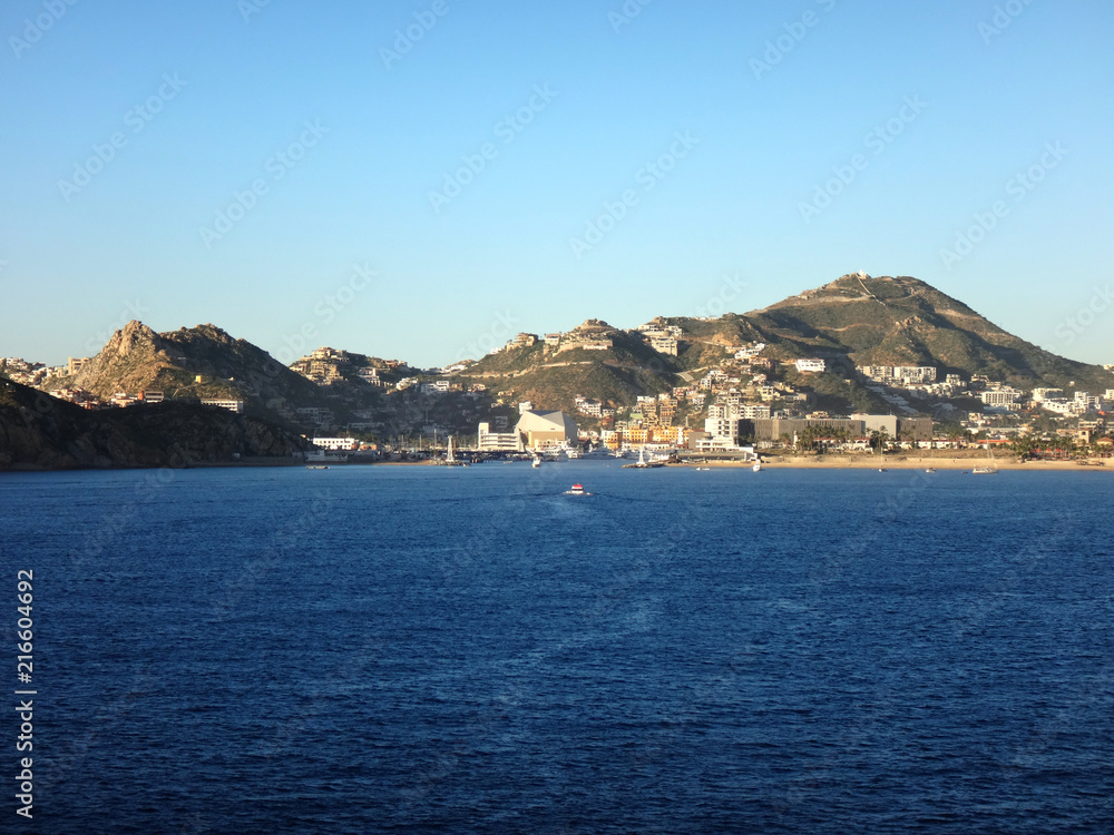 Scene of Cabo San Lucas from a cruise ship. Baja California, Mexico. Scene of Cabo San Lucas from a cruise ship. Baja California, Mexico.