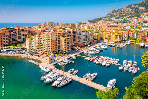 Aerial view of Fontvieille, Monaco photo