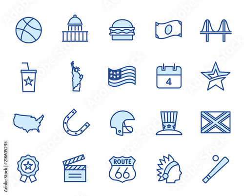 United States Vector Icon Set 