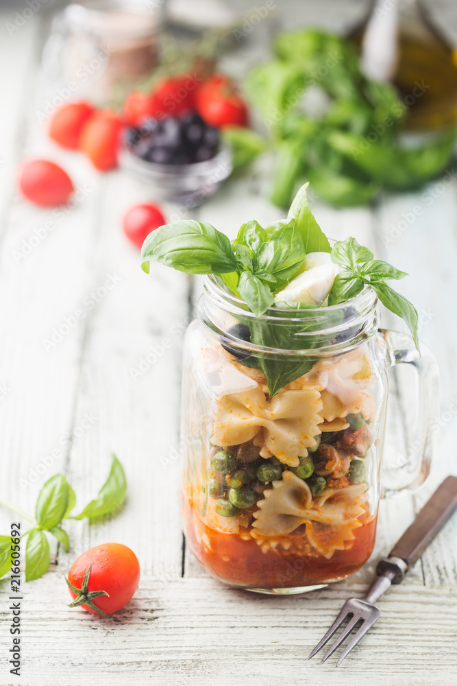 Italian Pasta in a jar. Italian Pasta in a jar.