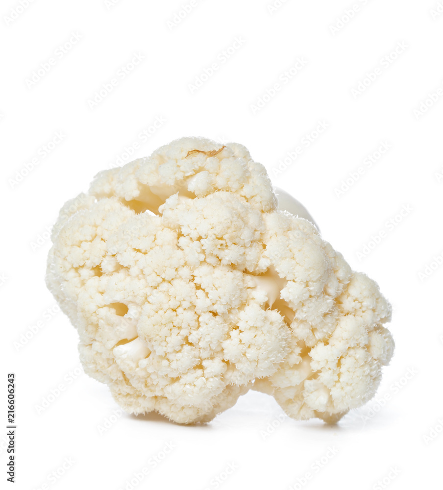 Cauliflower. Piece isolated on white.