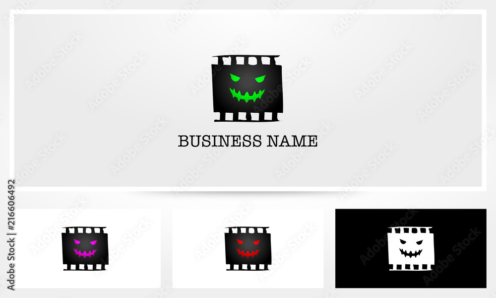 Fototapeta premium Horror Scary Movie Logo