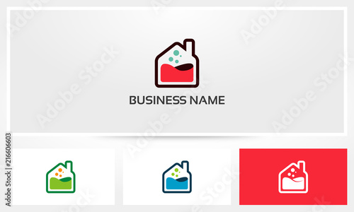 House Water Chemical Lab Juice Liquid Logo