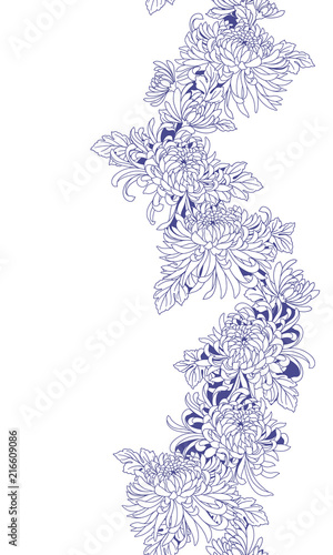 日本的な菊の柄