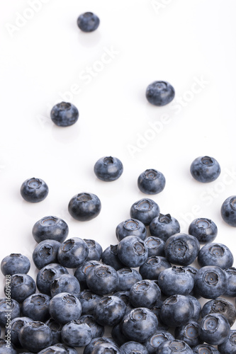 blueberry on the white background