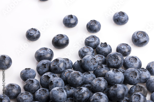 blueberry on the white background