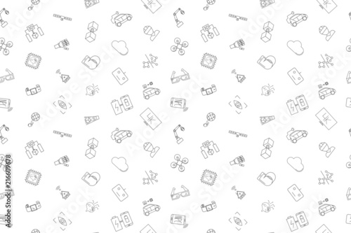 Vector Technology pattern. Technology seamless background