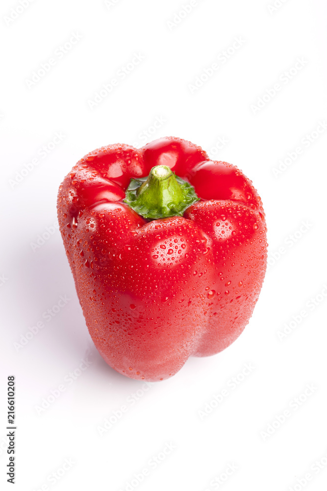 bell pepper on the wood table, grey background. bell pepper on the wood table, grey background.