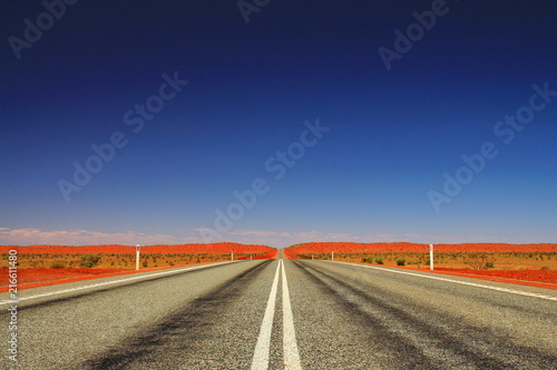 Endless highways in Australian bush