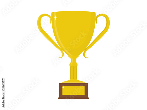 Trophy Cup Vector Flat Icon background