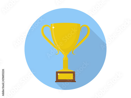 Trophy Cup Vector Flat Icon background