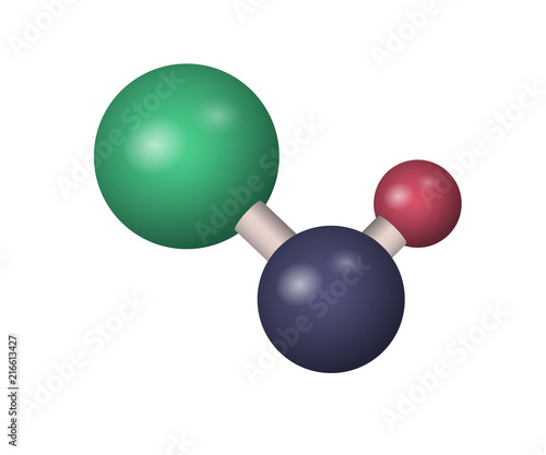 3D NaOH molecule. Caustic soda. Alkali vector illustration