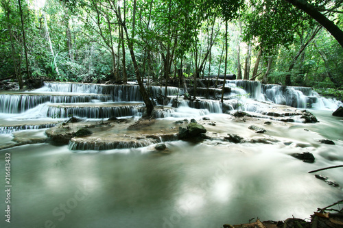 Huay Mae Kamin waterfall, Kanjanaburi, Thailand photo