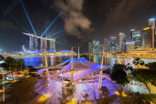 Photography Esplanade Outdoor Theatre in Downtown Singapore city