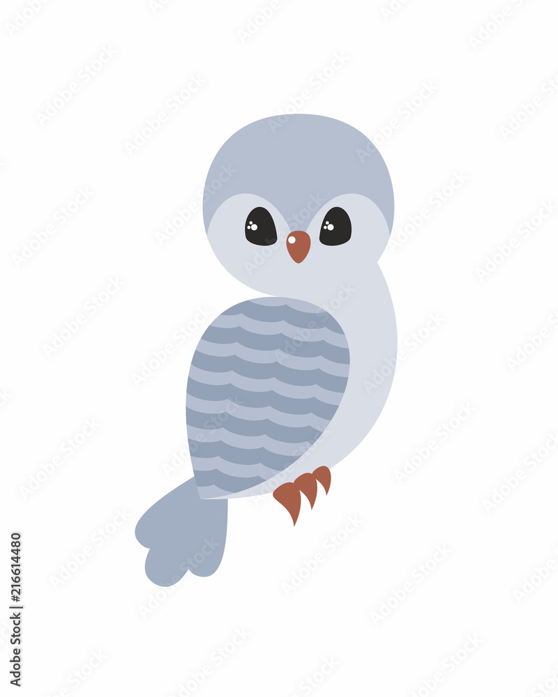 Cute owl in cartoon stile isolated on a white background. Childhood vector illustration. Cute owl in cartoon stile isolated on a white background. Childhood vector illustration.