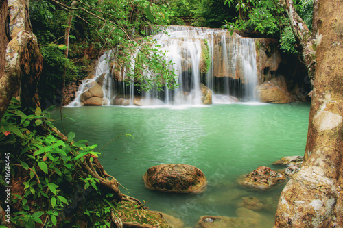 Fototapeta Naklejka Na Ścianę i Meble -  Erawan waterfall of Thailand.
