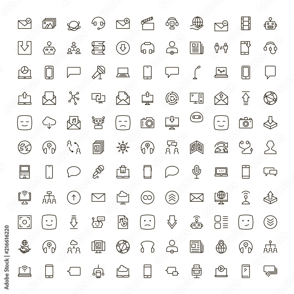 Flat line icon Flat line icon